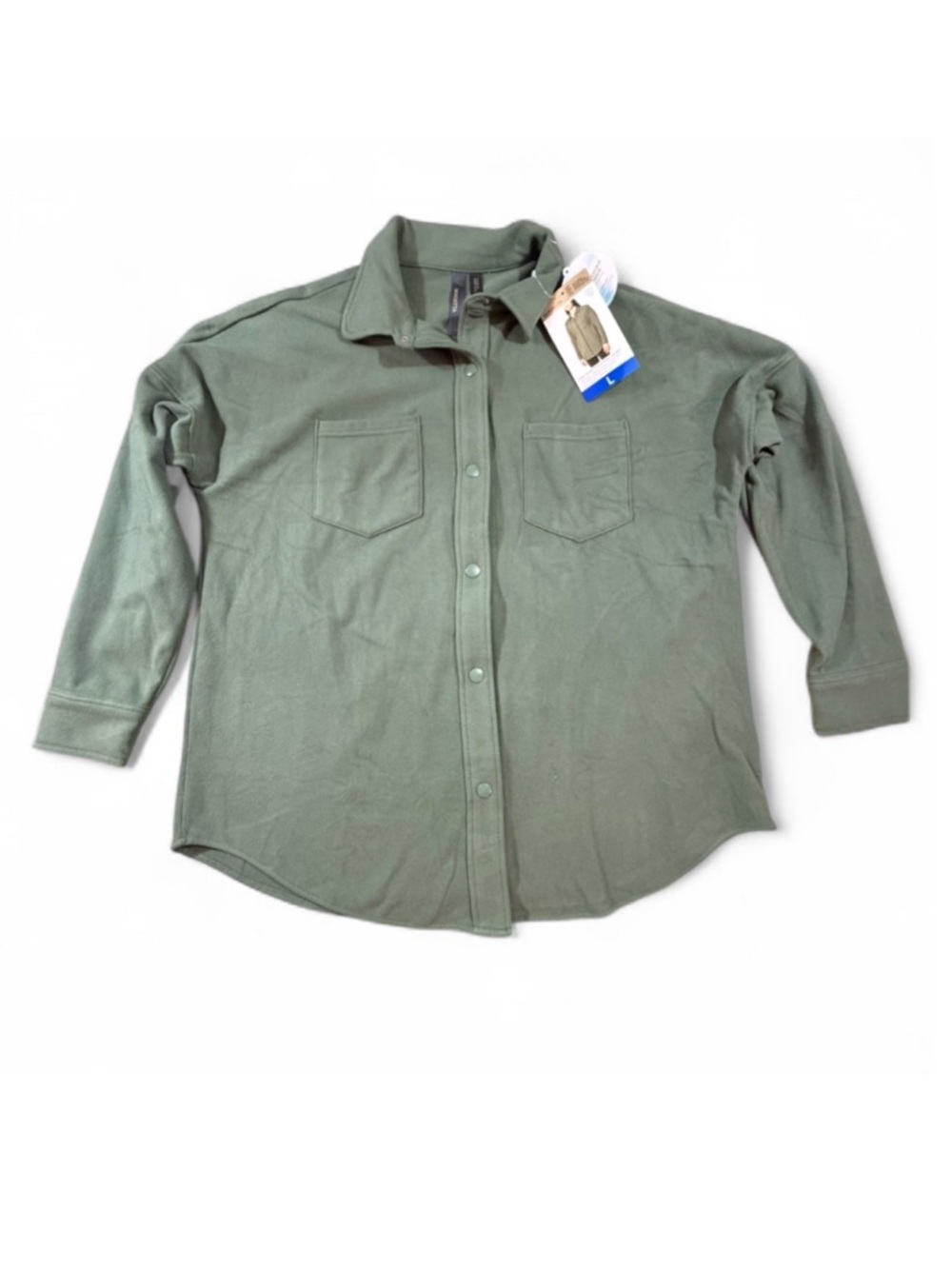 Mondetta Olive Green Fleece Shacket – Size L (NWT)